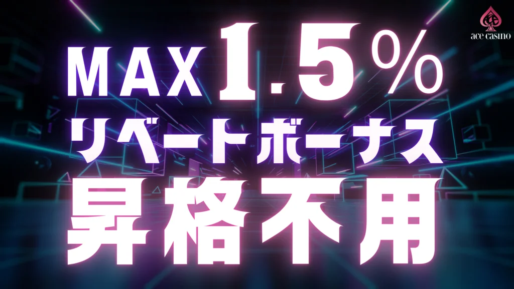 【最大1.5％】リベートボーナス