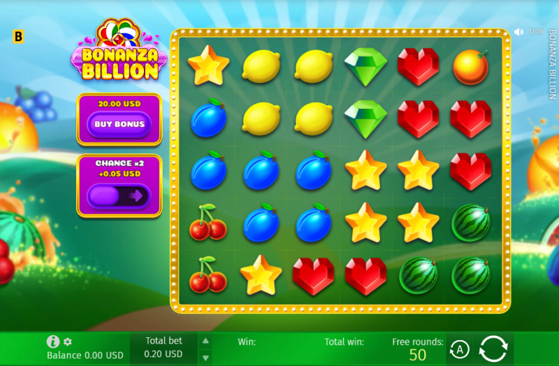 「Bonanza billion」のプレイ画面